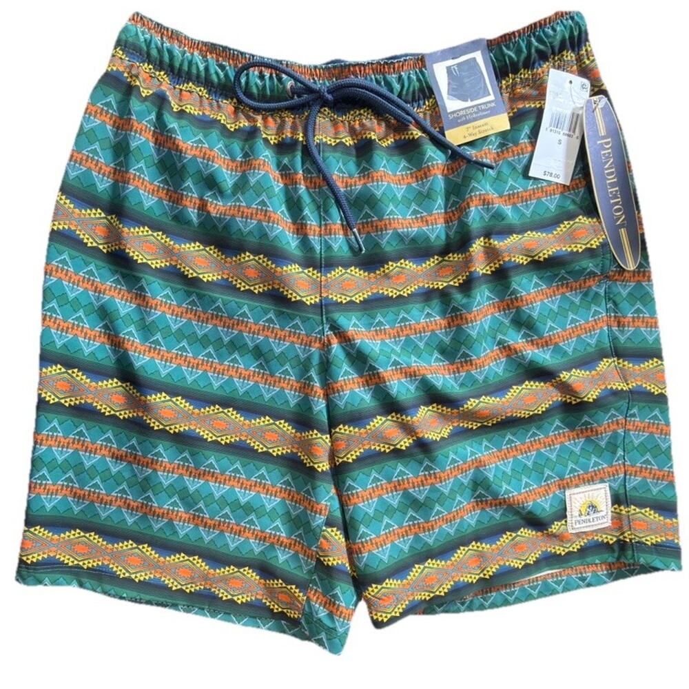 Pendleton Shoreside Trunk Men's Swim Shorts S Geometric Multicolor, $78 MSRP